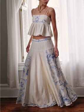 Free people delft dreams pant set